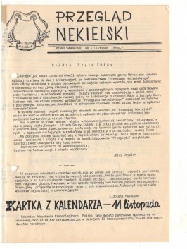 Przegląd Nekielski 01 / 1990 strona 1