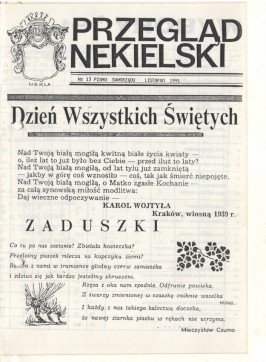Przegląd Nekielski 11 / 1991 strona 1