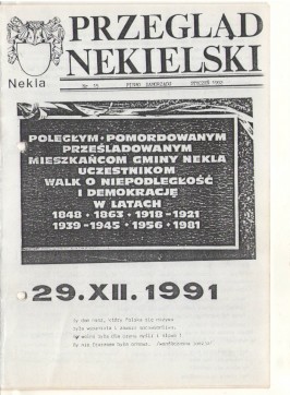 Przegląd Nekielski 01 / 1992 strona 1