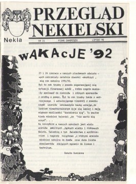 Przegląd Nekielski 07 / 1992 strona 1