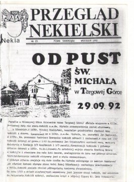 Przegląd Nekielski 09 / 1992 strona 1