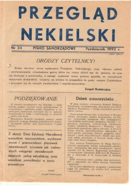 Przegląd Nekielski 10 / 1992 strona 1