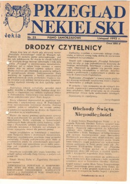 Przegląd Nekielski 11 / 1992 strona 1
