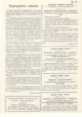 Przegląd Nekielski 01 / 1994 strona 5