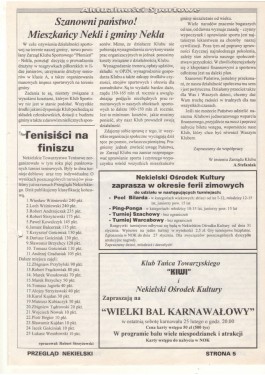 Przegląd Nekielski 01 / 1995 strona 5