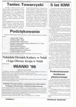 Przegląd Nekielski 06 / 1996 strona 6