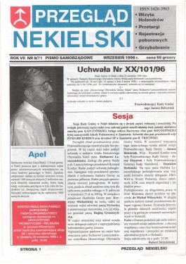 Przegląd Nekielski 09 / 1996 strona 1