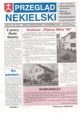 Przegląd Nekielski 10 / 1996 strona 1