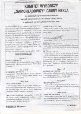 Przegląd Nekielski 10 / 1998 strona 5