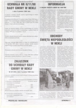 Przegląd Nekielski 12 / 1998 strona 3