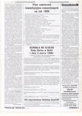 Przegląd Nekielski 03 / 1999 strona 3