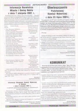 Przegląd Nekielski 08 / 2001 strona 2