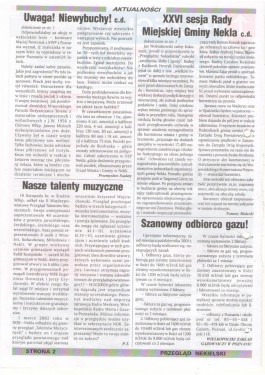 Przegląd Nekielski 12 / 2001 strona 2
