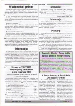 Przegląd Nekielski 06 / 2003 strona 5
