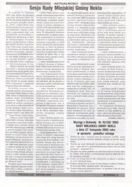Przegląd Nekielski 12 / 2003 strona 3