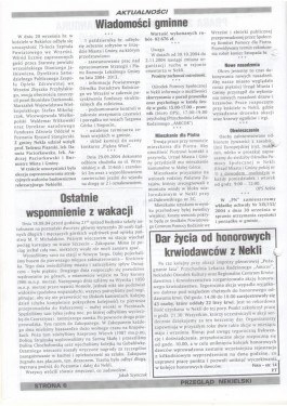 Przegląd Nekielski 10 / 2004 strona 6